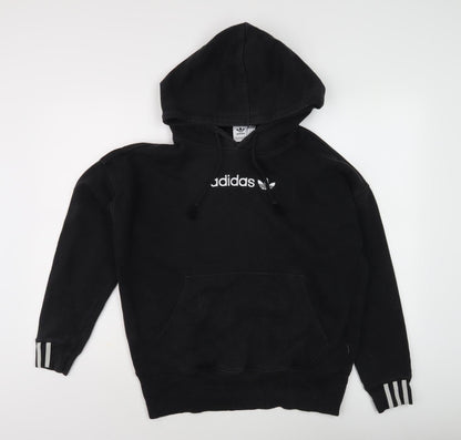 Adidas Women's Black Hooded Pullover Hoodie Size 6