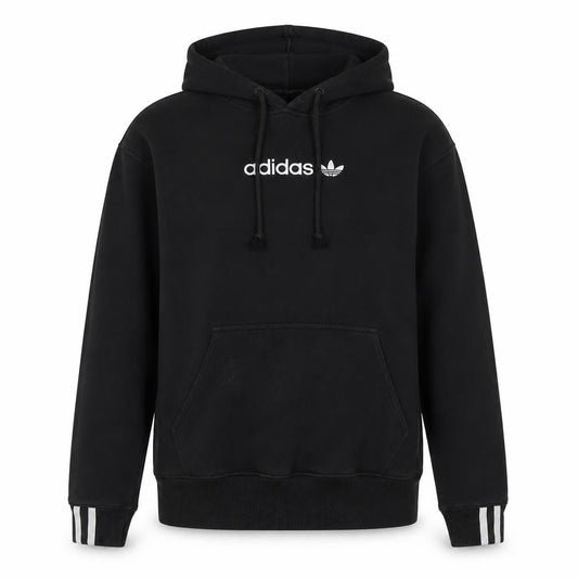 Front view of Adidas Women's Black Hooded Pullover Hoodie, size 6
