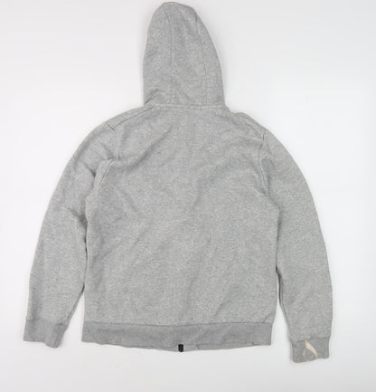 Adidas Boys Grey Full Zip Hoodie 16 Years - Sporty Comfort