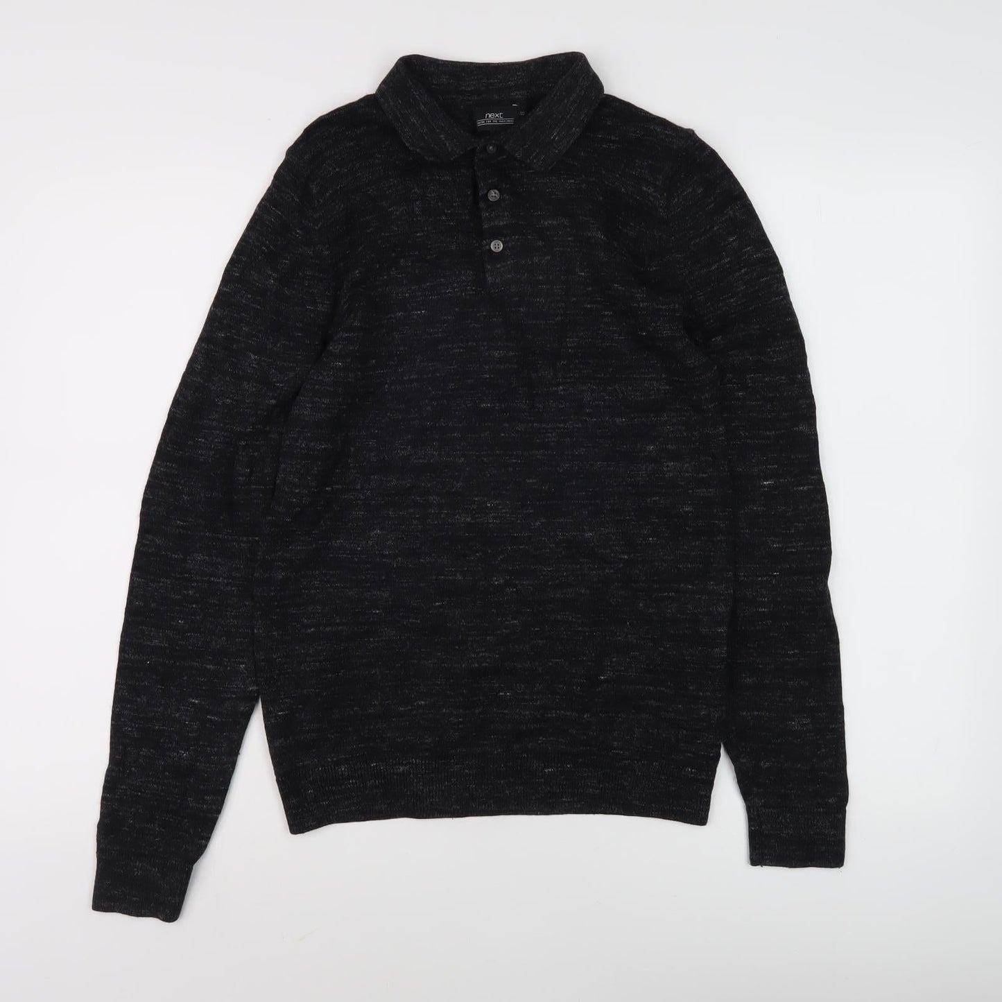 Next Men's Black Collared Jumper Size S
