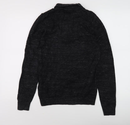 Next Men's Black Collared Jumper Size S