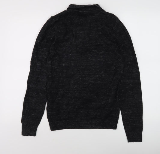 Next Men's Black Collared Jumper Size S