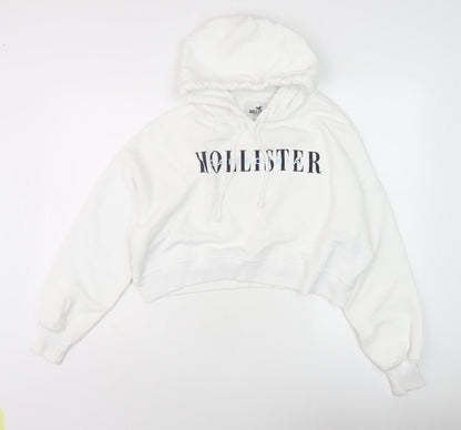 Hollister Women’s White Pullover Hoodie S