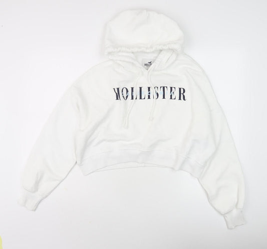 Hollister Women’s White Pullover Hoodie S