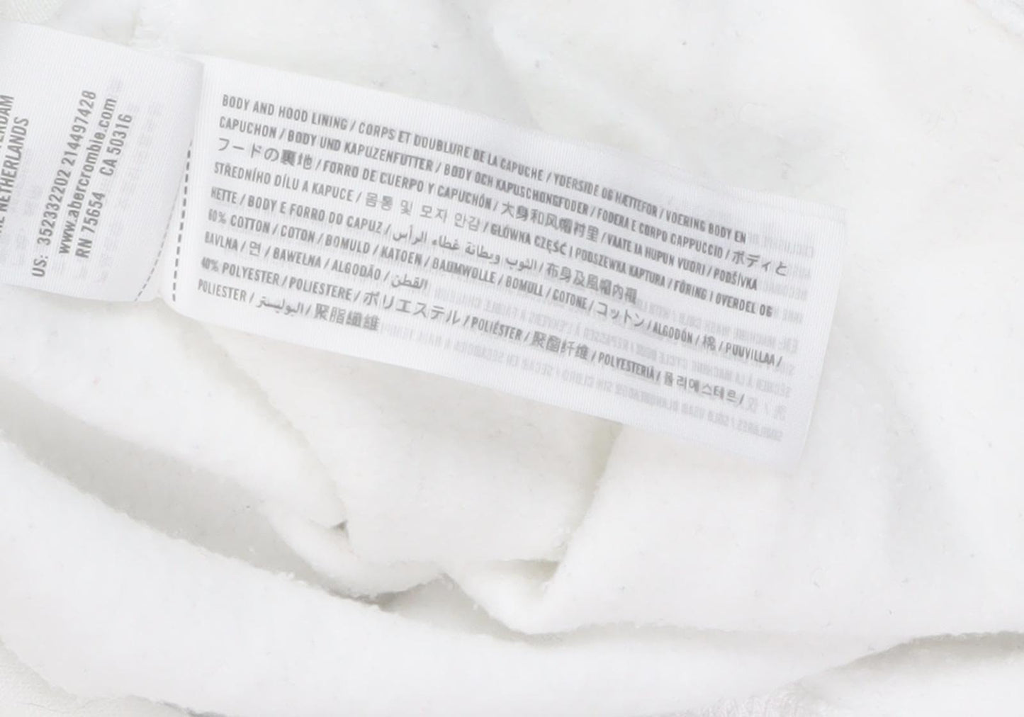 Hollister Women’s White Pullover Hoodie S