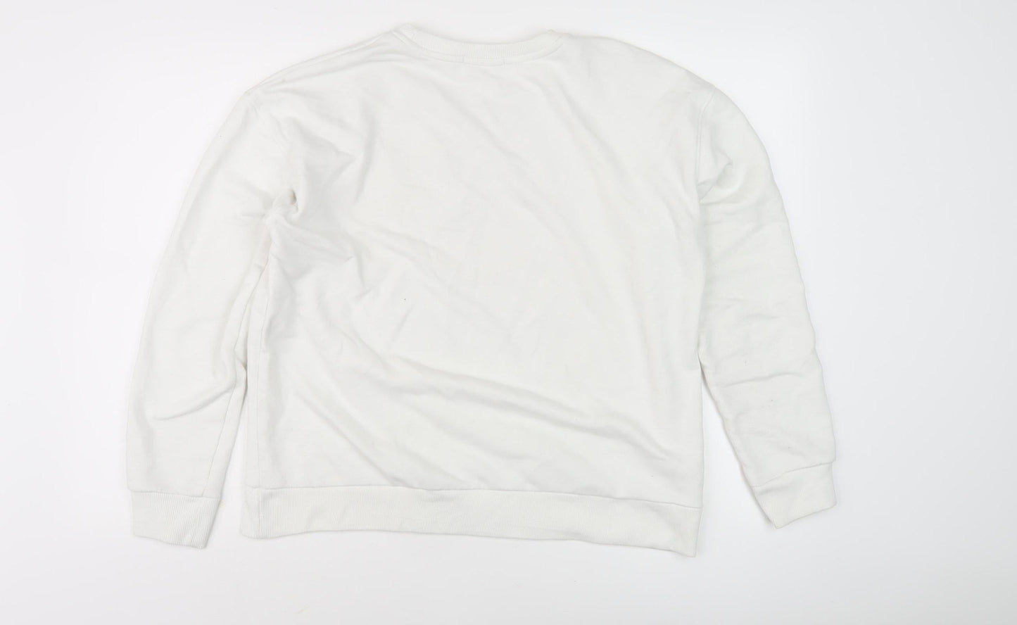 Stradivarius Women's White Pullover Sweatshirt Size 12