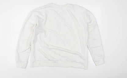 Stradivarius Women's White Pullover Sweatshirt Size 12