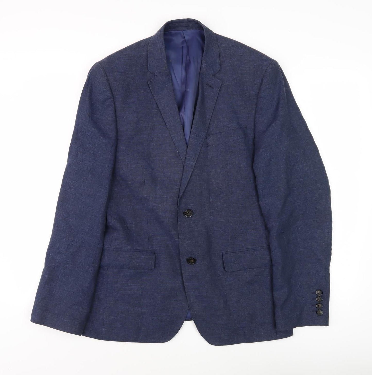Mens UK Size 40 Marks and Spencer Regular Blue Suit Jacket