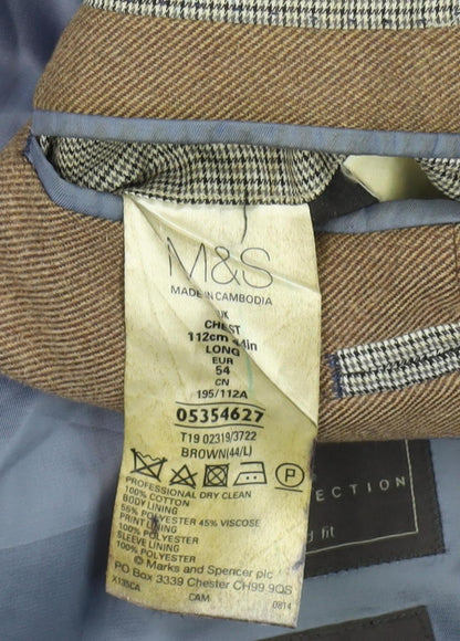 Mens UK Size 44 Marks and Spencer Regular Brown Suit Jacket