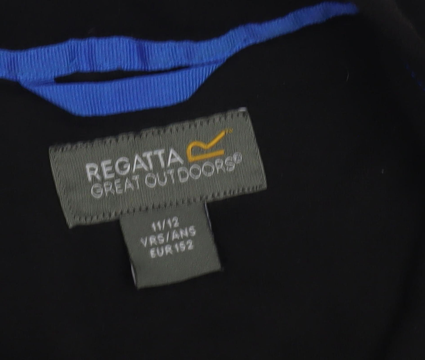 Regatta Boys Black 1/2 Zip Sweatshirt 11-12 Years Outdoor