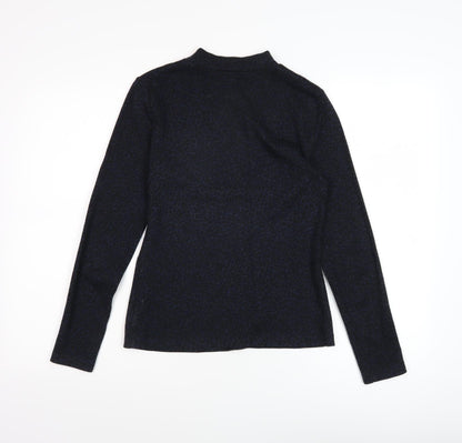 Womens UK Size 6 Whistles Black Basic T-Shirt