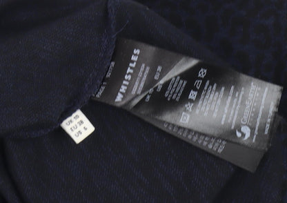 Womens UK Size 6 Whistles Black Basic T-Shirt