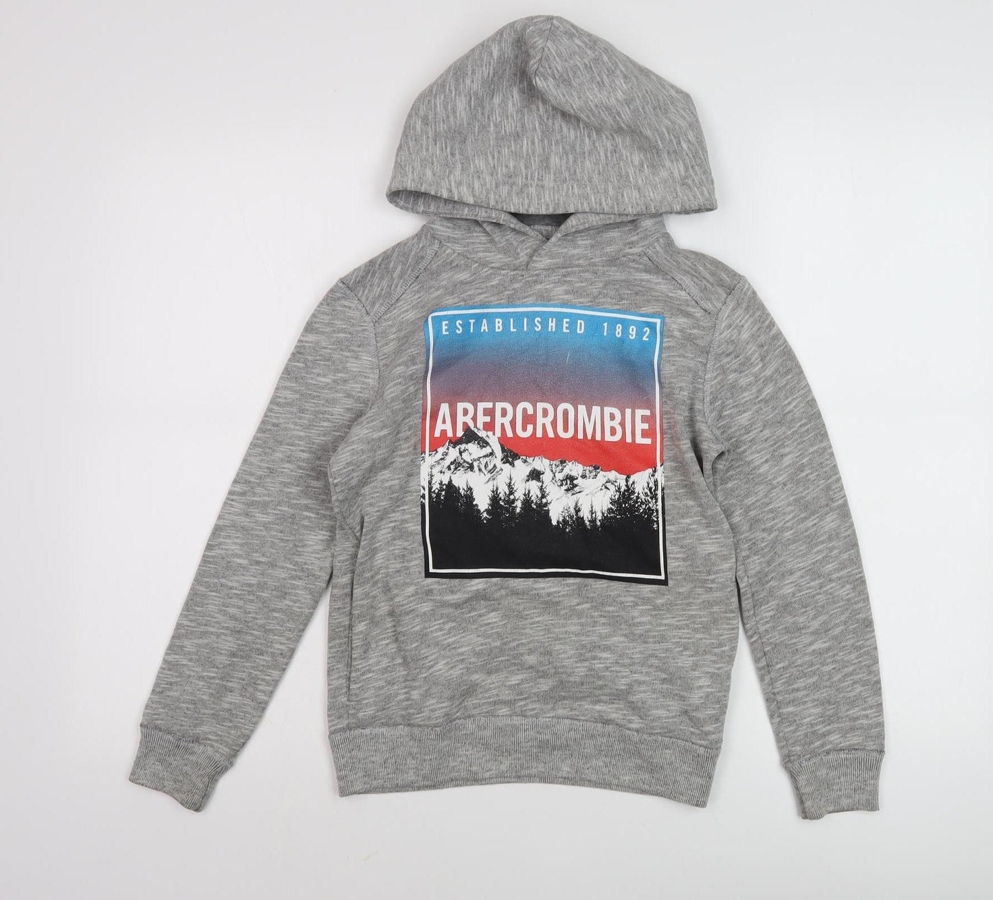 Abercrombie Boys Grey Pullover Hoodie 7-8 Years