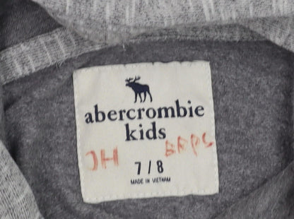 Abercrombie Boys Grey Pullover Hoodie 7-8 Years