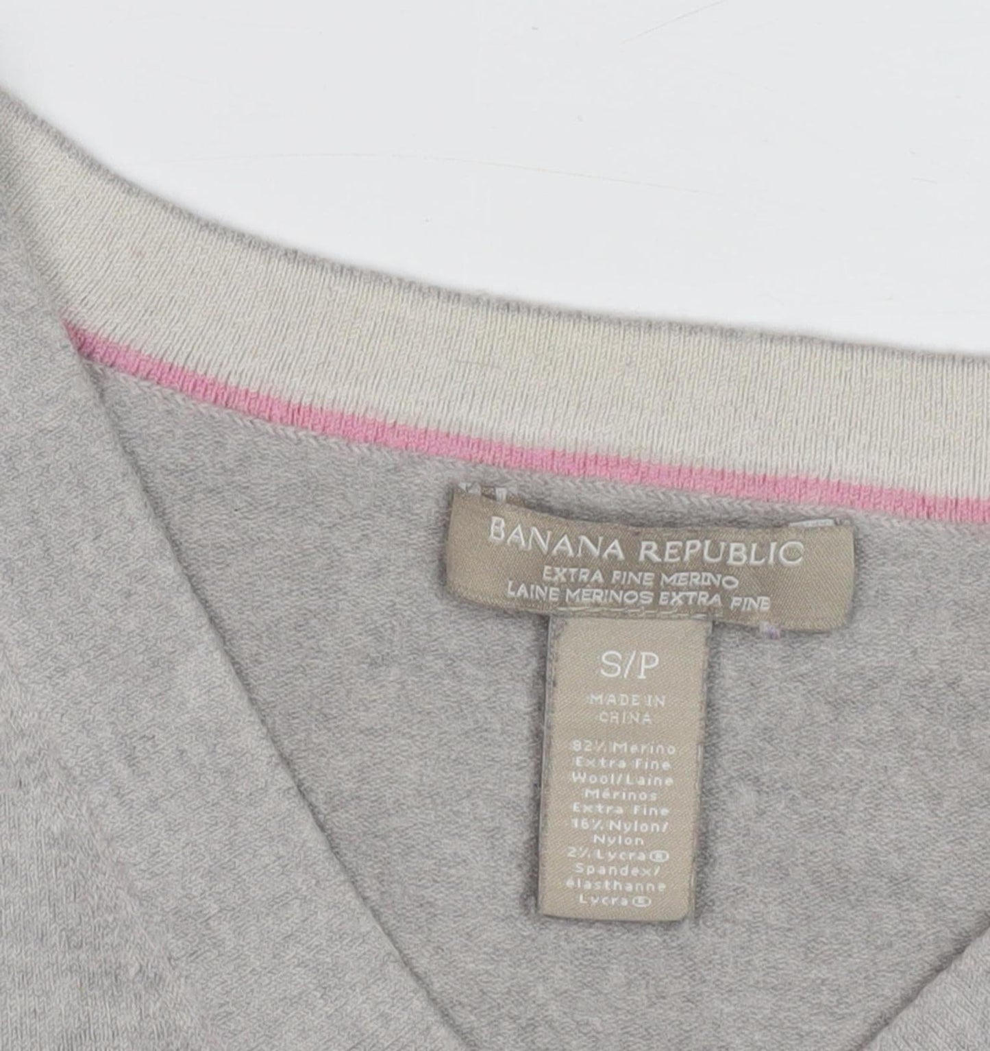 Banana Republic Women's Grey V-Neck Blouse - Size S