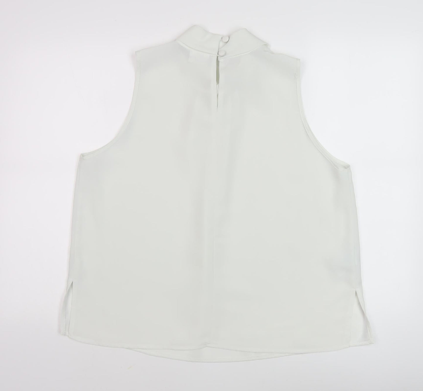 Alexon Women's White Sleeveless Cowl Neck Blouse Size 18