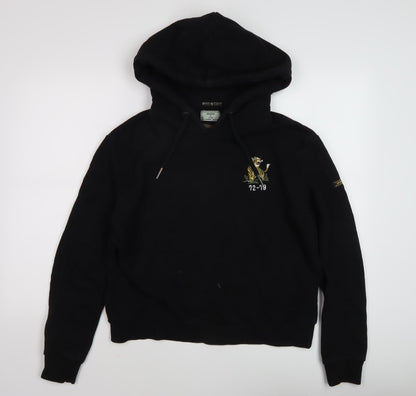 Superdry Women's Black Pullover Hoodie, Size 12