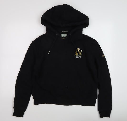 Superdry Women's Black Pullover Hoodie, Size 12