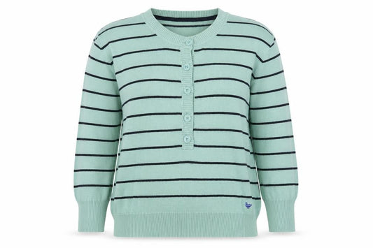 Front view of Country Rose Women's Green Cardigan -, size L