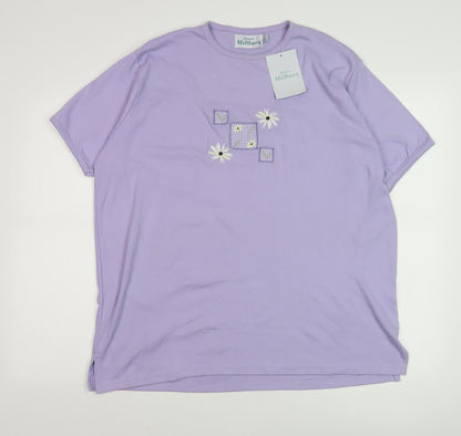 Womens UK Size L Honor Millburn Purple  T-Shirt