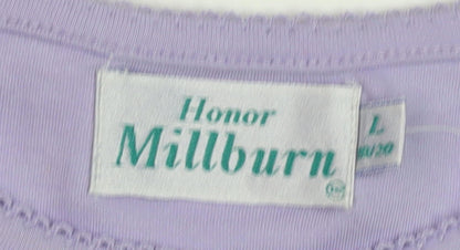 Womens UK Size L Honor Millburn Purple  T-Shirt