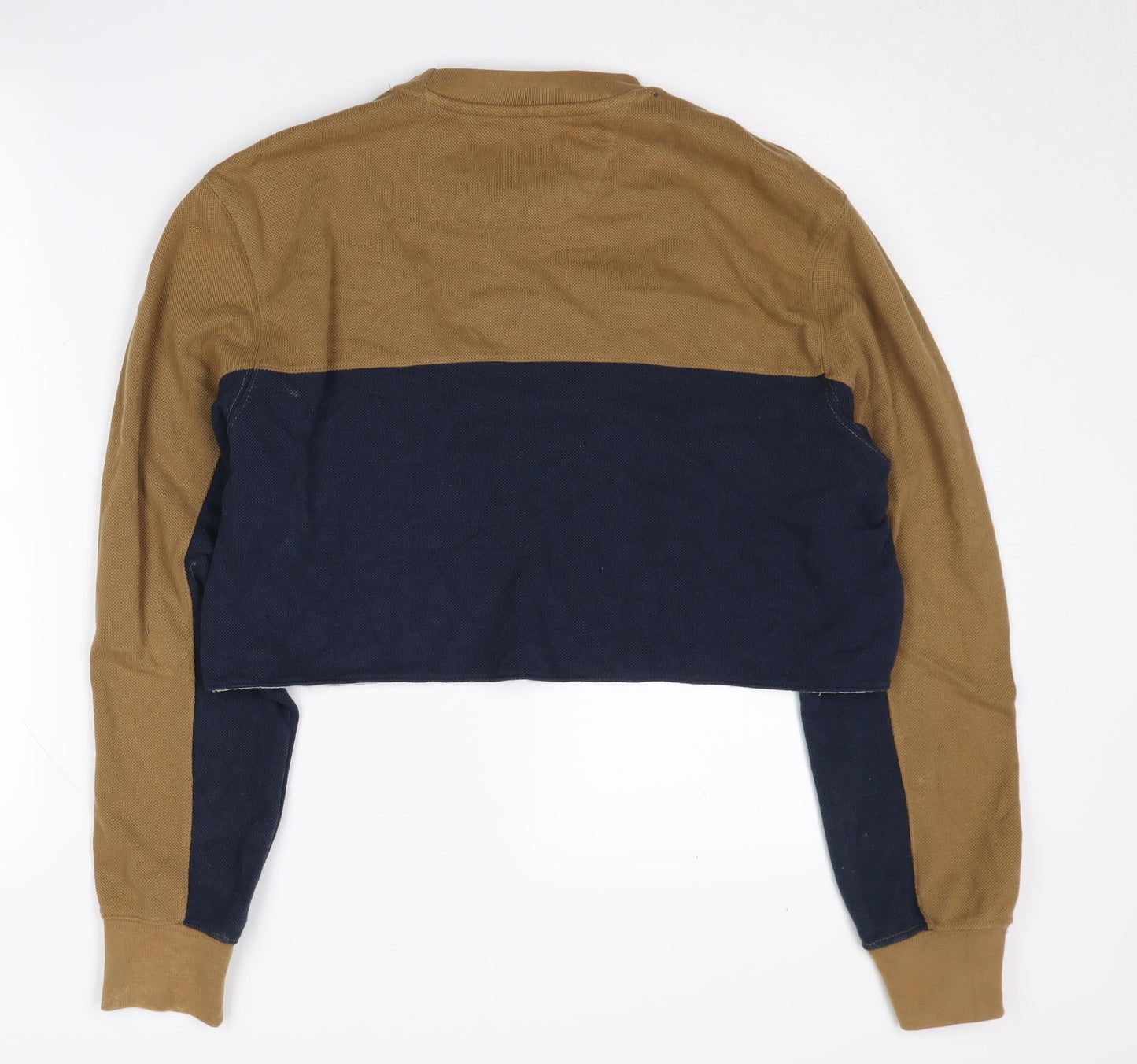 ODA Women's Brown Blue Pullover Sweatshirt Medium