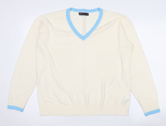 Womens UK Size 14 Marks and Spencer Ivory Pullover Jumper