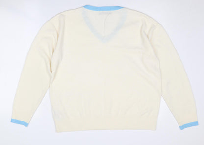Womens UK Size 14 Marks and Spencer Ivory Pullover Jumper