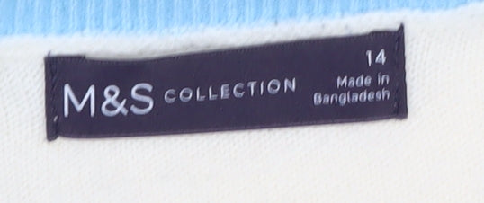 Womens UK Size 14 Marks and Spencer Ivory Pullover Jumper