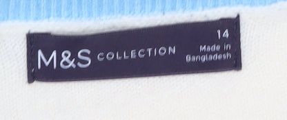 Womens UK Size 14 Marks and Spencer Ivory Pullover Jumper