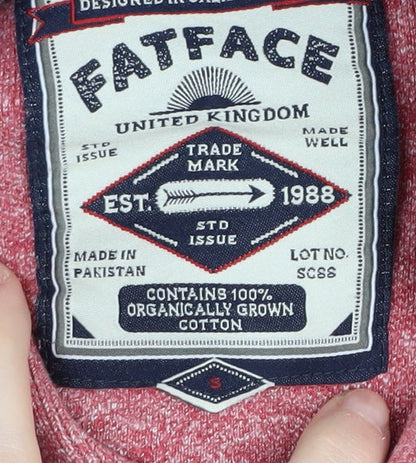 FatFace Men's Red Polo Shirt Size S Organic Cotton