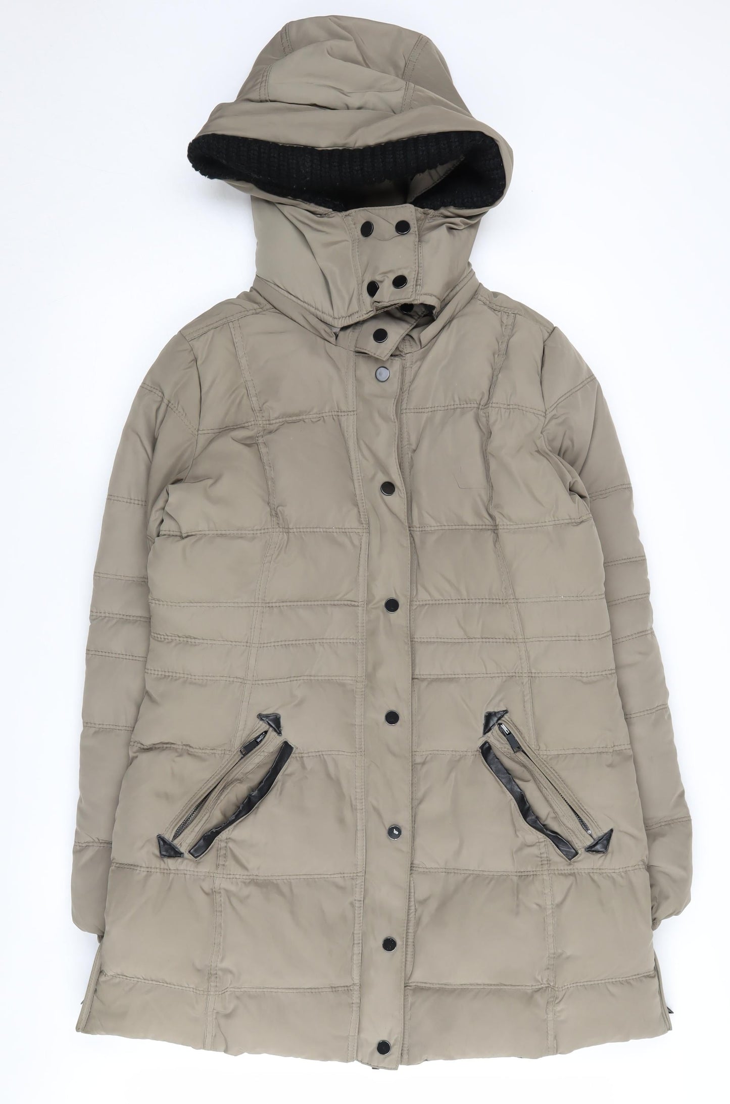 Womens UK Size 12 Mango Beige Puffer Jacket