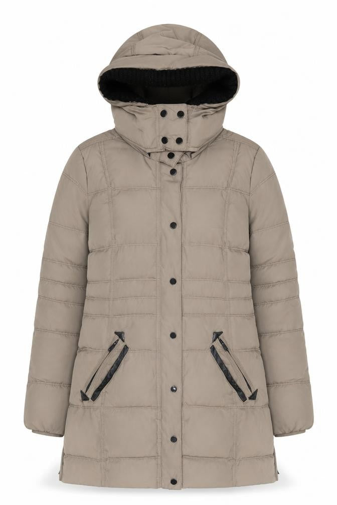 Womens UK Size 12 Mango Beige Puffer Jacket