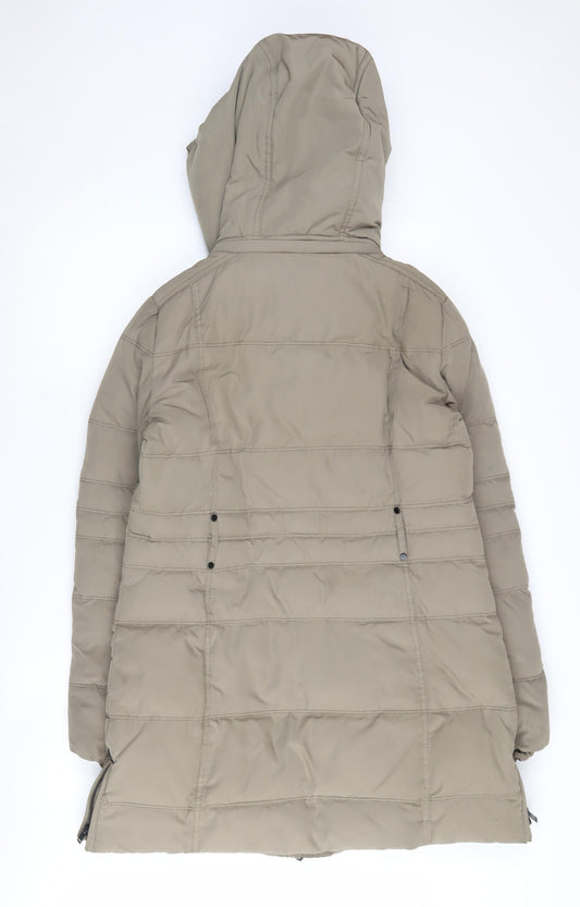 Womens UK Size 12 Mango Beige Puffer Jacket