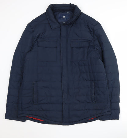 Mens UK Size 2XL Crew Clothing Company Blue Puffer Jacket