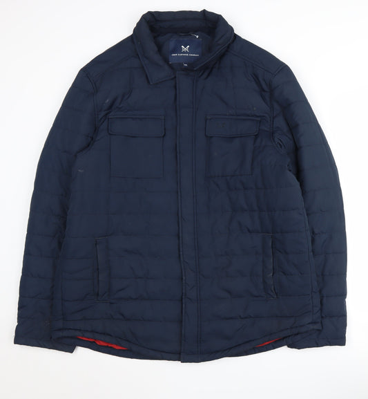 Mens UK Size 2XL Crew Clothing Company Blue Puffer Jacket