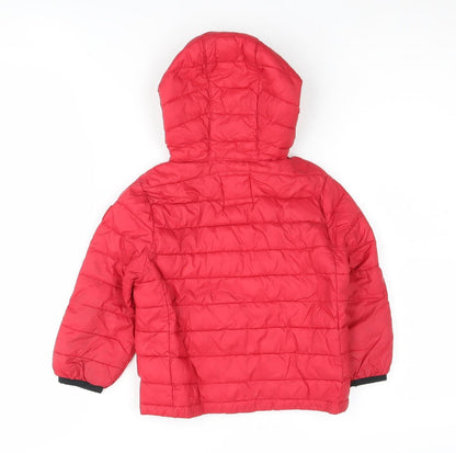 Gap Boys Red Puffer Jacket, Hooded, Size 3 Years