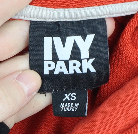 Ivy Park Women's Orange Hoodie, XS, Logo Design