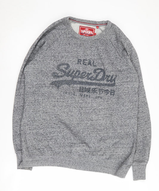 Superdry Men's Grey Pullover Sweatshirt L
