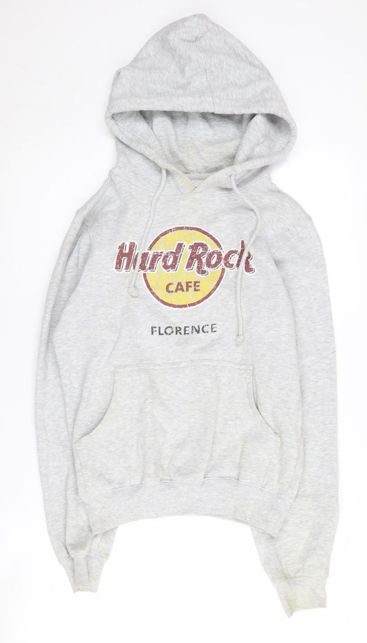 Unisex Adults UK Size S Hard Rock Cafe Grey Pullover Hoodie