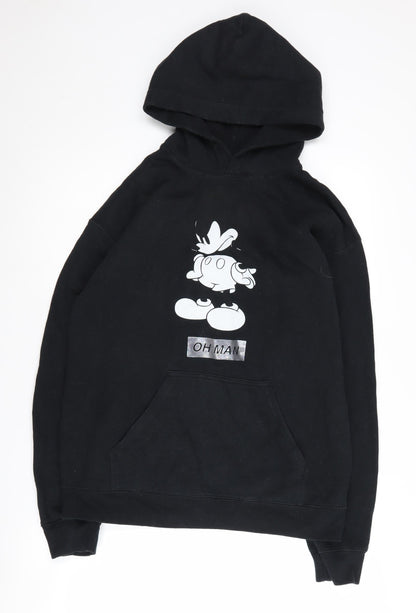 Unisex Adults UK Size M Disney Black Pullover Hoodie