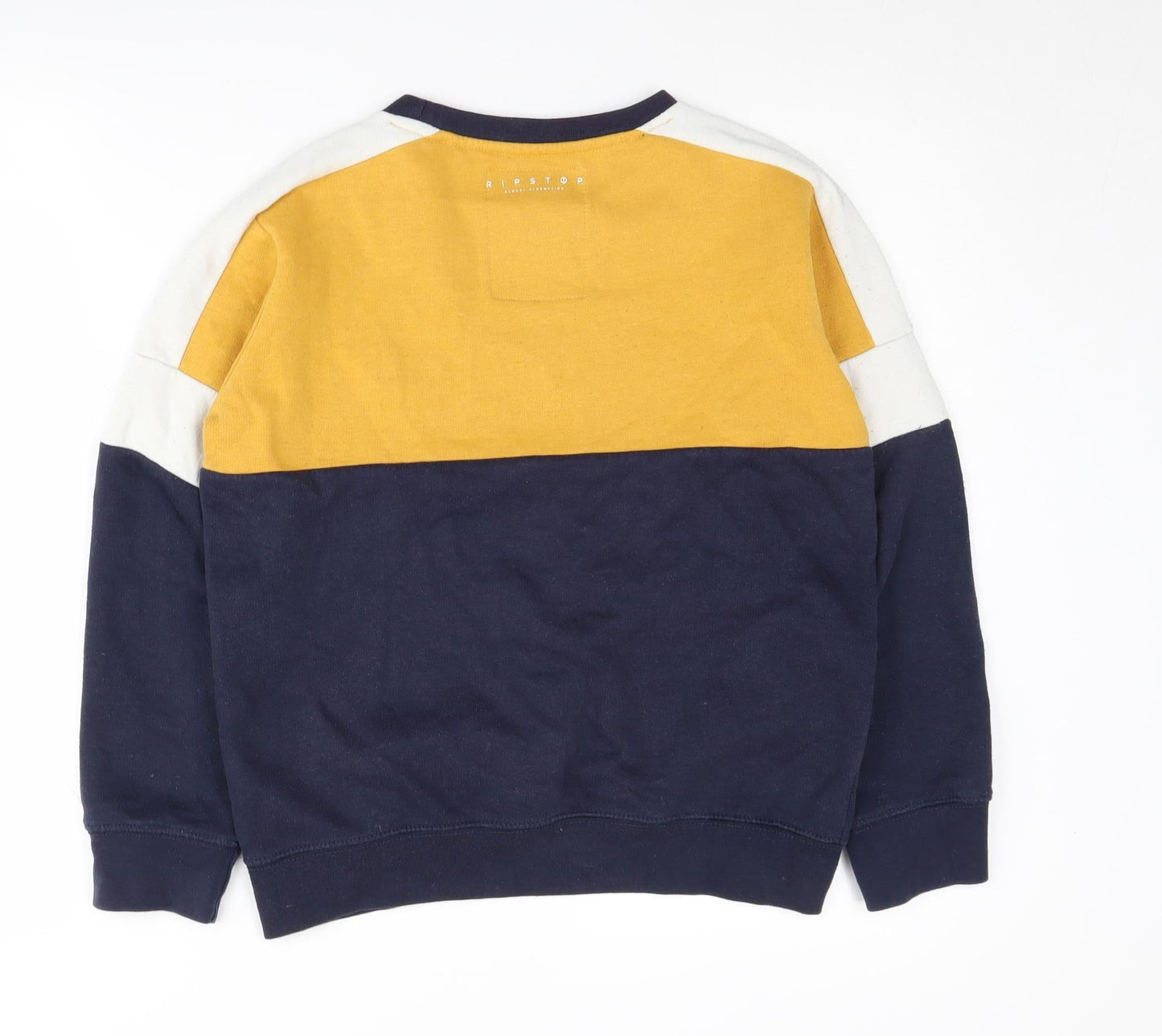 Ripstop Boys Yellow Colourblock Pullover Sweatshirt L