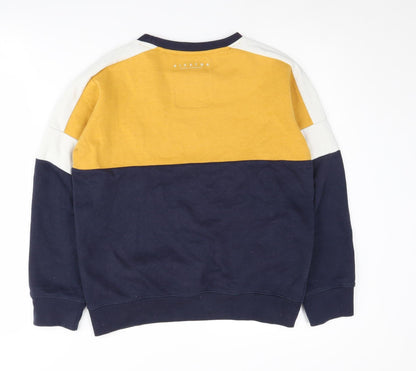 Ripstop Boys Yellow Colourblock Pullover Sweatshirt L