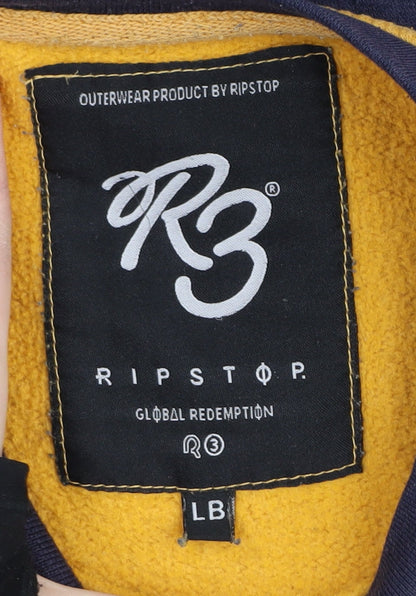 Ripstop Boys Yellow Colourblock Pullover Sweatshirt L