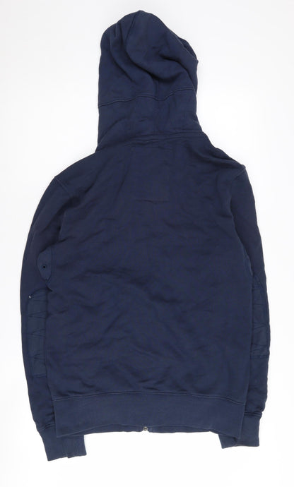 Mens UK Size S Hilfiger Denim Blue Full Zip Hoodie
