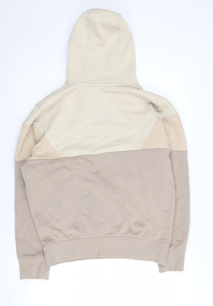 Ripstop Boys Beige Pullover Hoodie L Colourblock