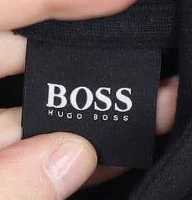 Mens UK Size L Boss Black Full Zip Hoodie