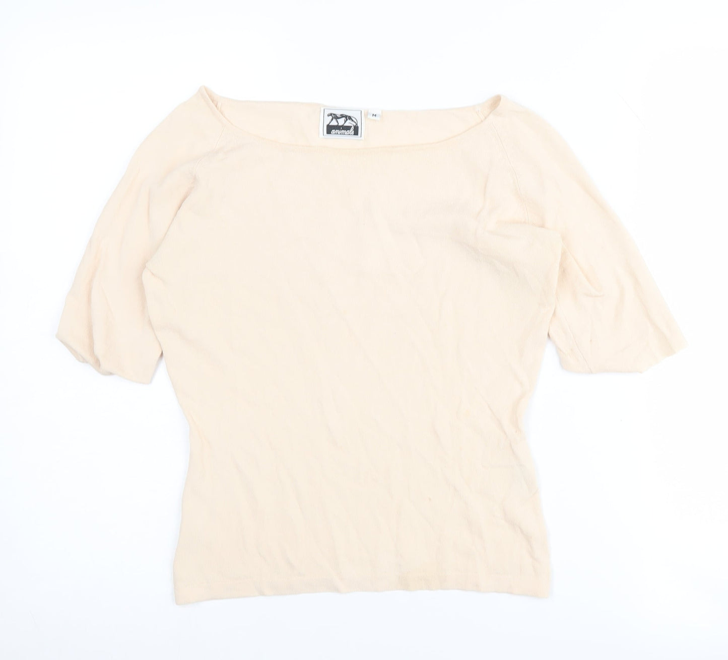 Animale Women Beige 3/4 Sleeve Knit Top - Size M