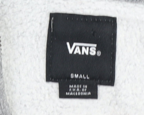 Vans Unisex Kids Grey Full Zip Hoodie S Fleece