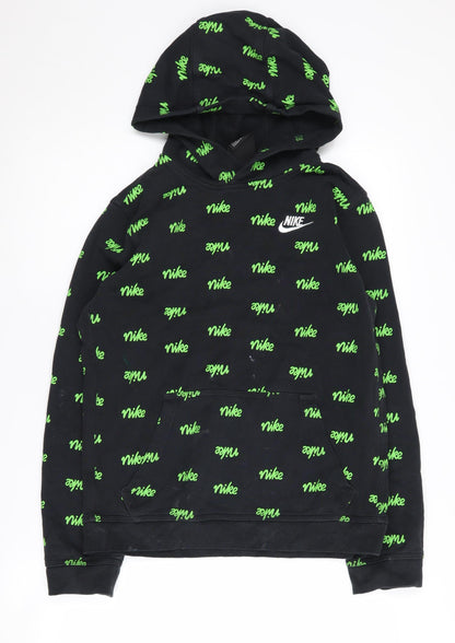 Nike Boys Black XL Graphic Print Pullover Hoodie